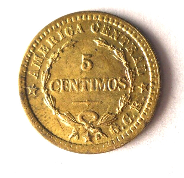 1936 Costa Rica 5 Centimos - Au - Excellent Rare Coin - Lot #j23