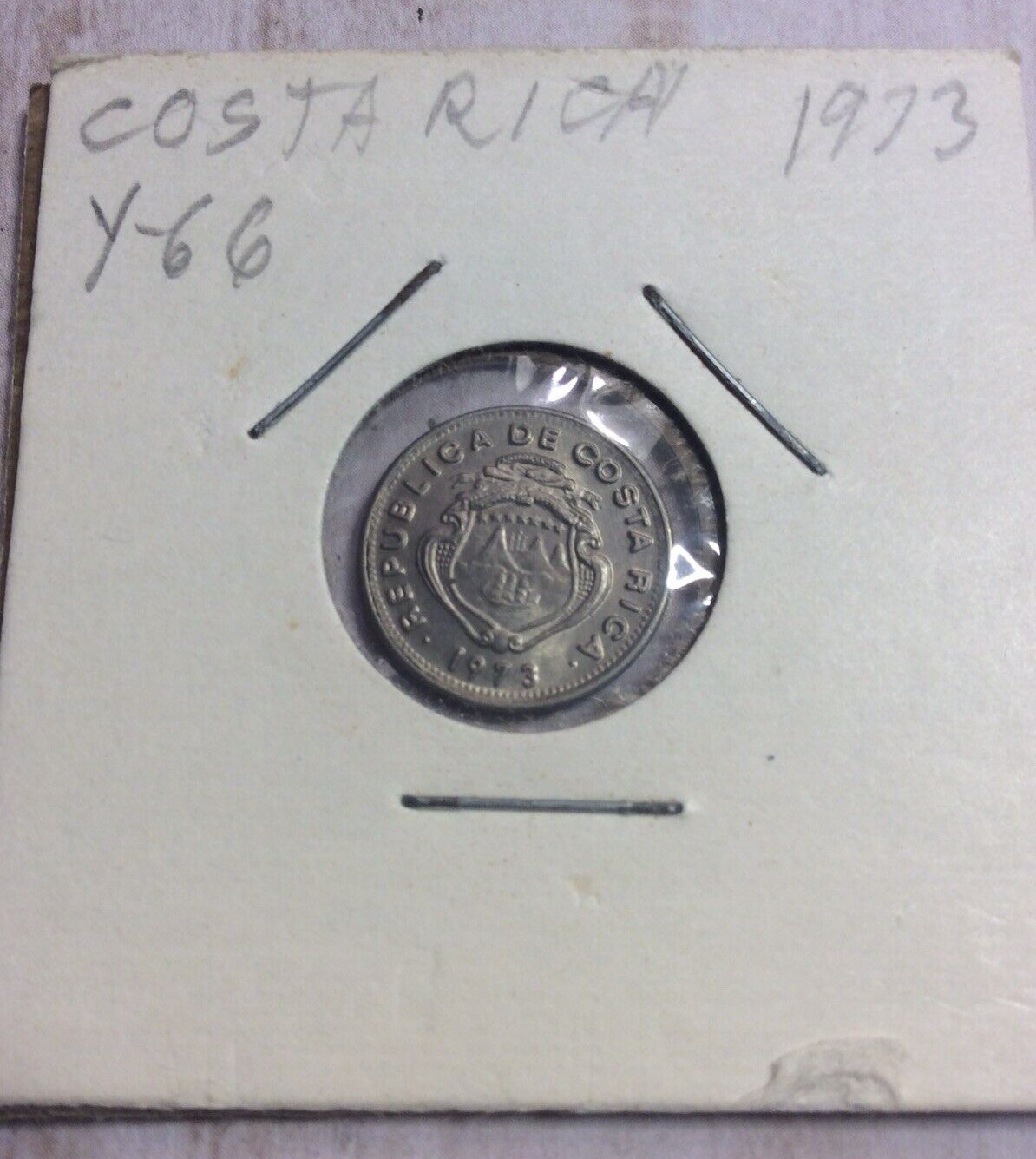1973 Republica De Costa Rica 5 Centimos Coin