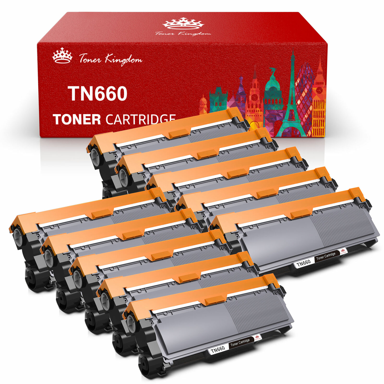 10 Pk High-yield Tn660 Toner Compatible Tn630 For Brother Dcp-l2540dw Lots Black