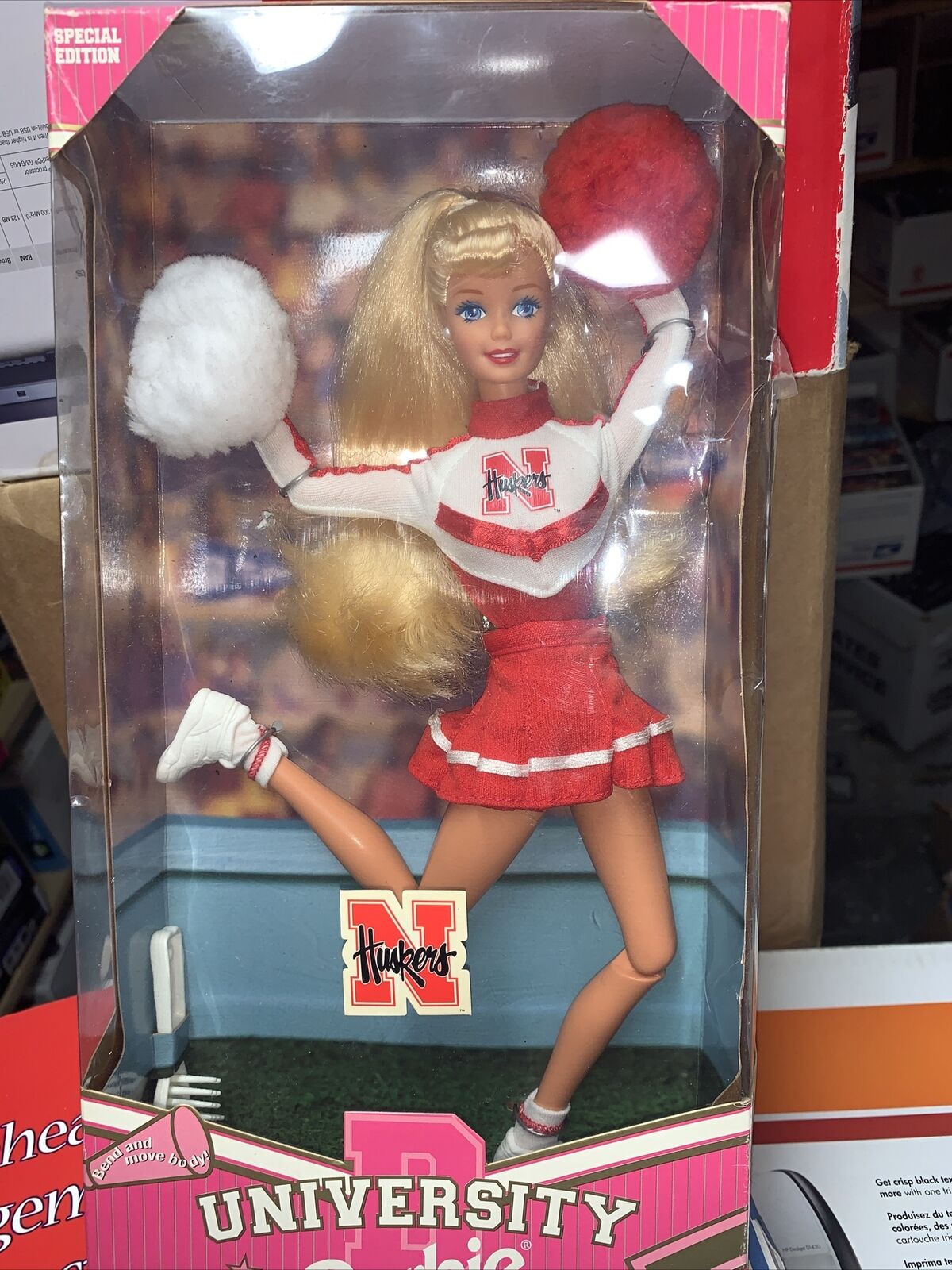 Vintage Barbie Nebraska Cornhusker University Barbie 1996 Mattel New In Box