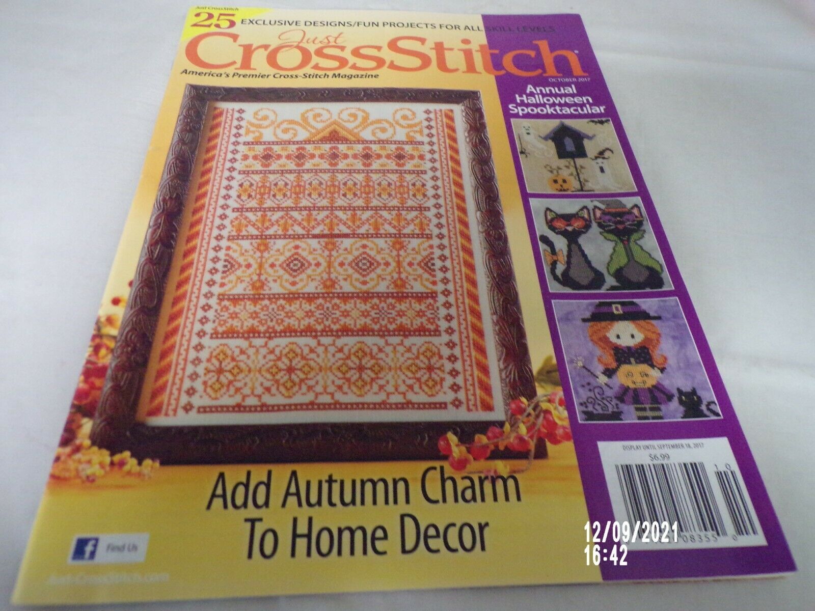 Just Crossstitch Back Issue Magazine October 2017 New
