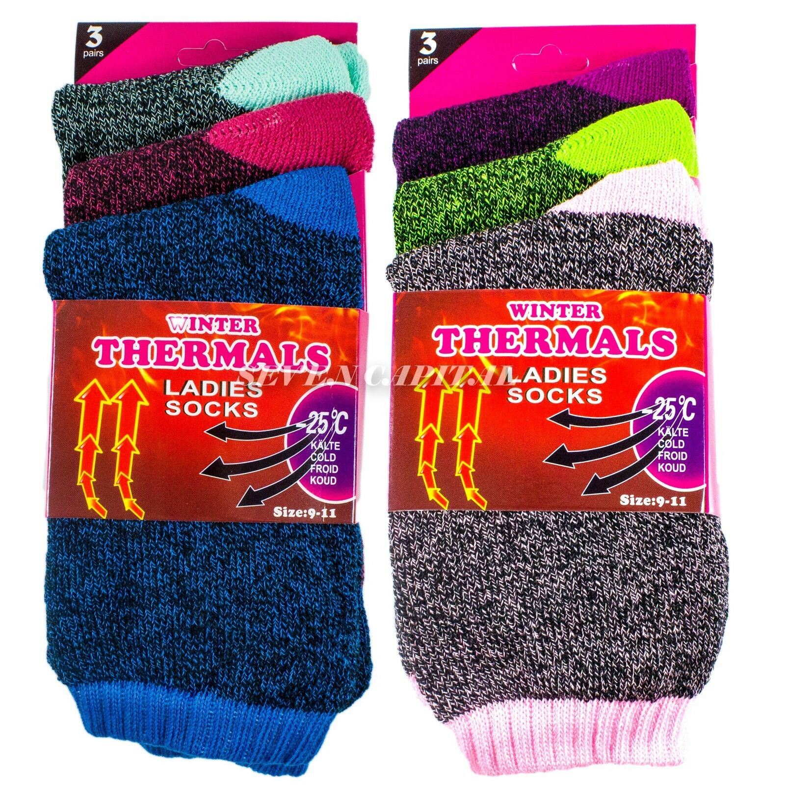 Lot 1-12 Womens Winter Super Warm Thermal Heated Sox Heavy Duty Boots Socks 9-11