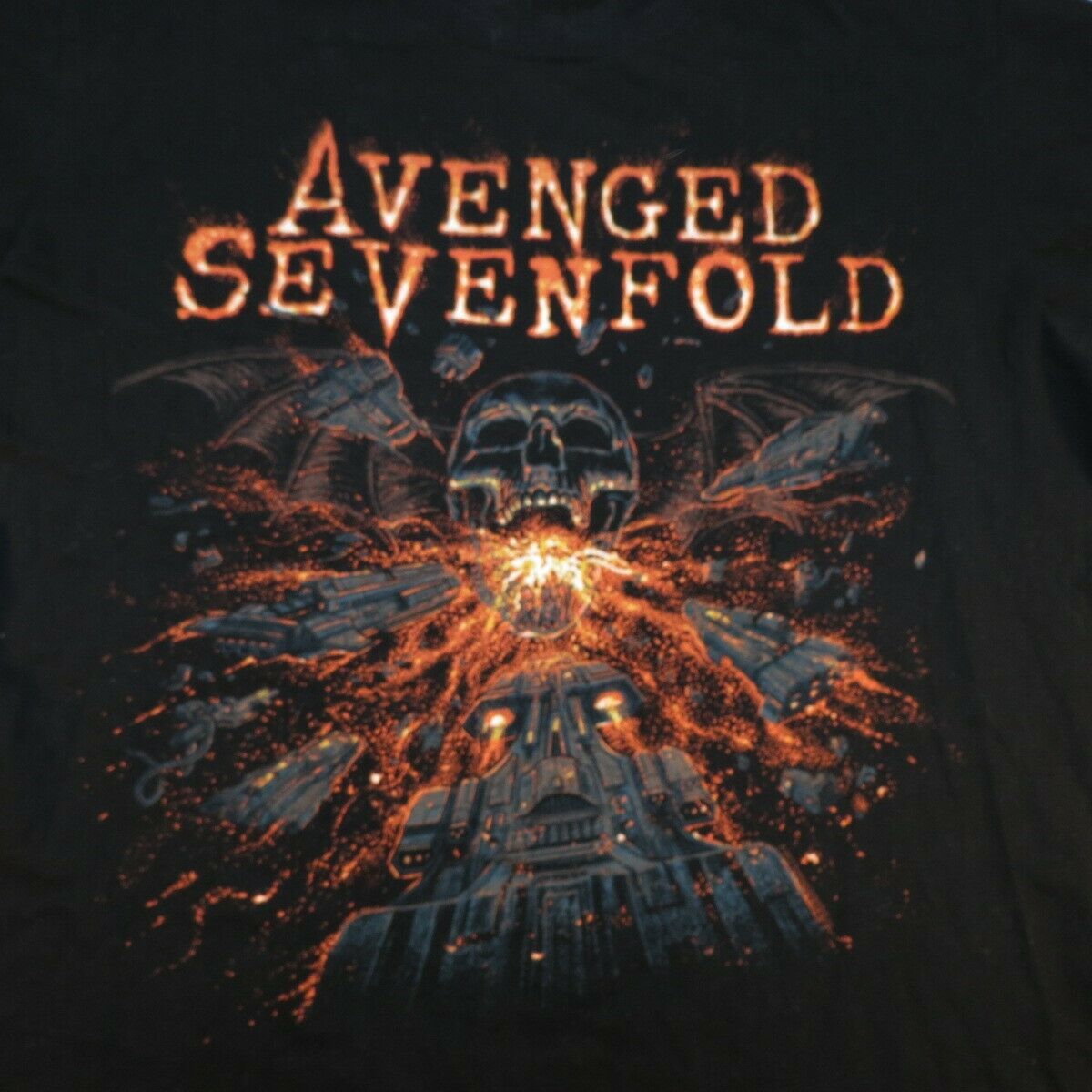 Avenged Sevenfold Heavy Metal Rock Concert Tour Tee T Shirt Mens L Black