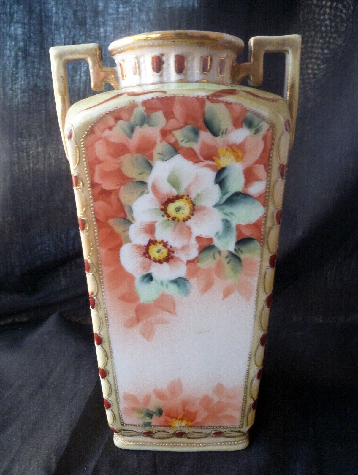 E113 ~ Vintage Imperial Nippon Vase ~ Delicate Florals ~ Hand-painted