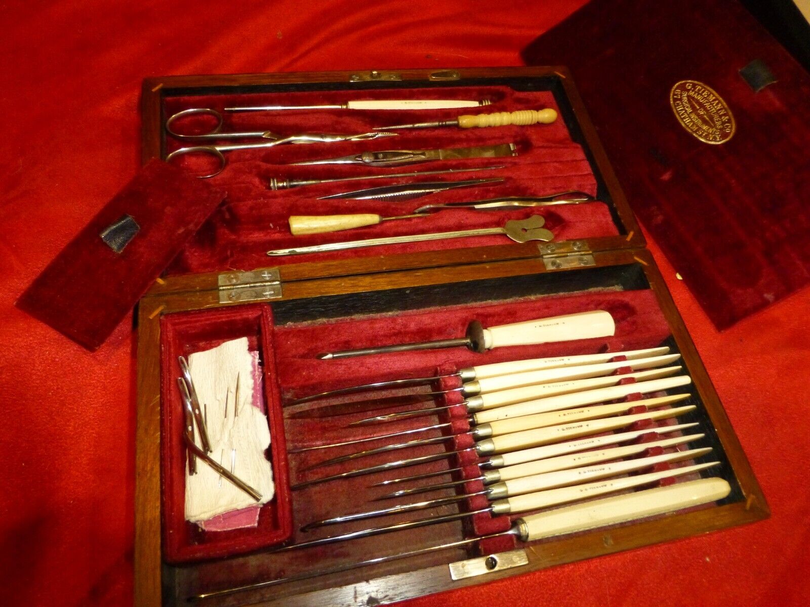 Superb Civil War George Tiemann 21 Pc Surgeon's Amputation Set W/rosewood Box