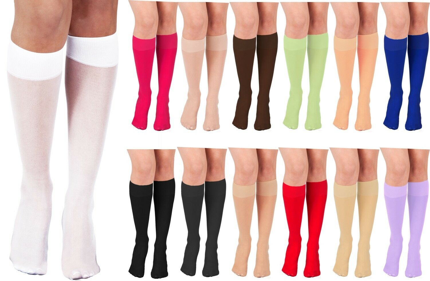 Womens Trouser Socks Knee High 1pair