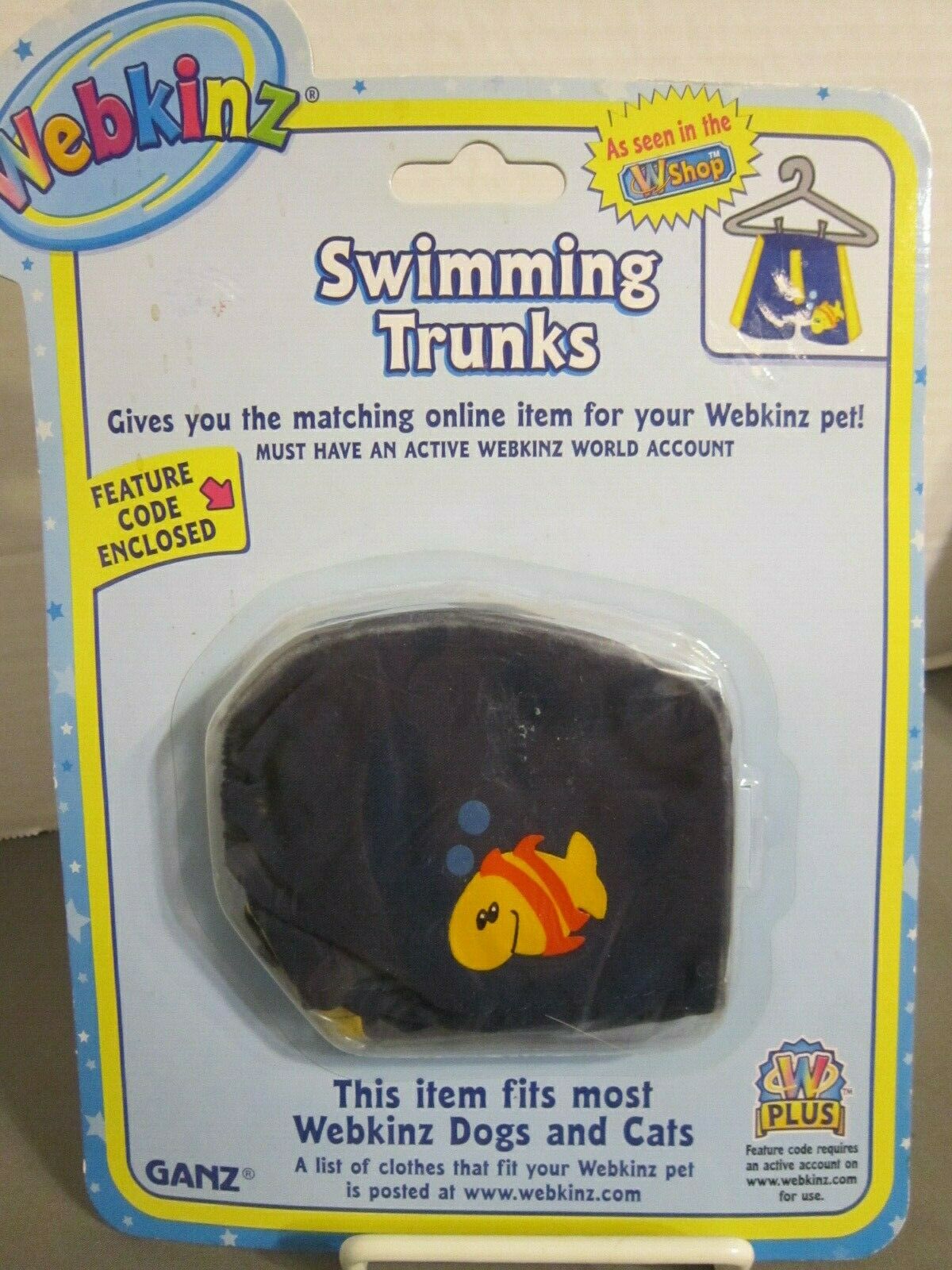 Webkinz Clothing Swimming Trunks Fits Most Webkinz Dogs/cats Sealed Brand New
