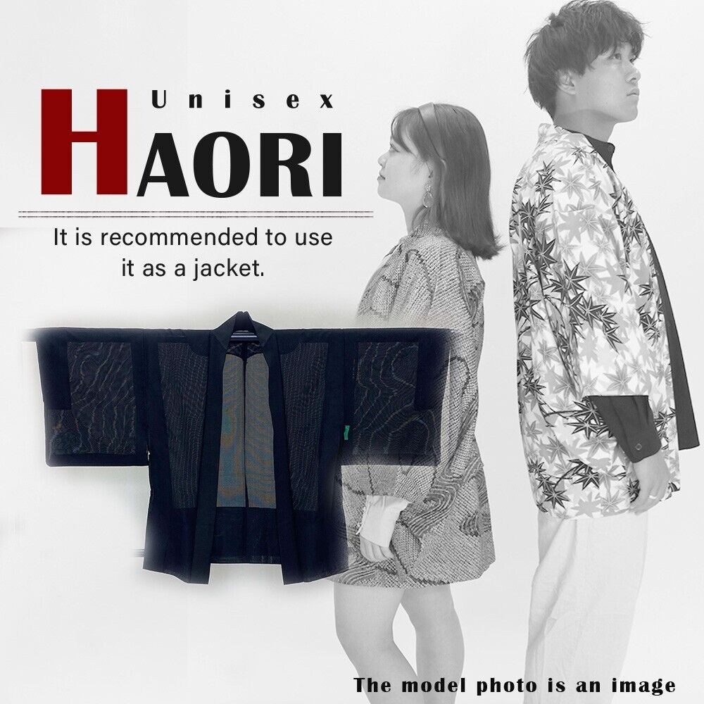 Vintage Japanese Haori Kimono Antique Silk For Women Man From Japan G-284