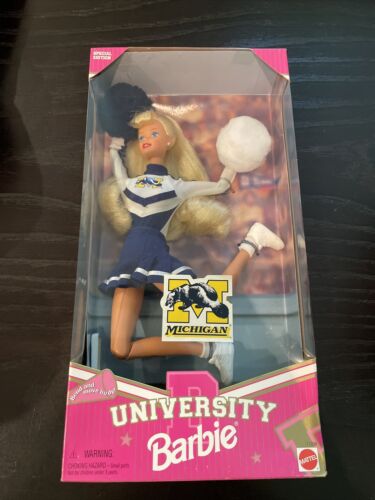 University Of Michigan Cheerleader Blonde 1997 Barbie Doll