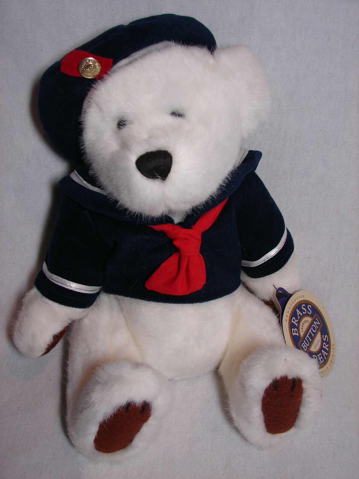 Pickford Brass Button Bears 'bear Of Happiness' Plush Jointed 12"  Teddy Bear