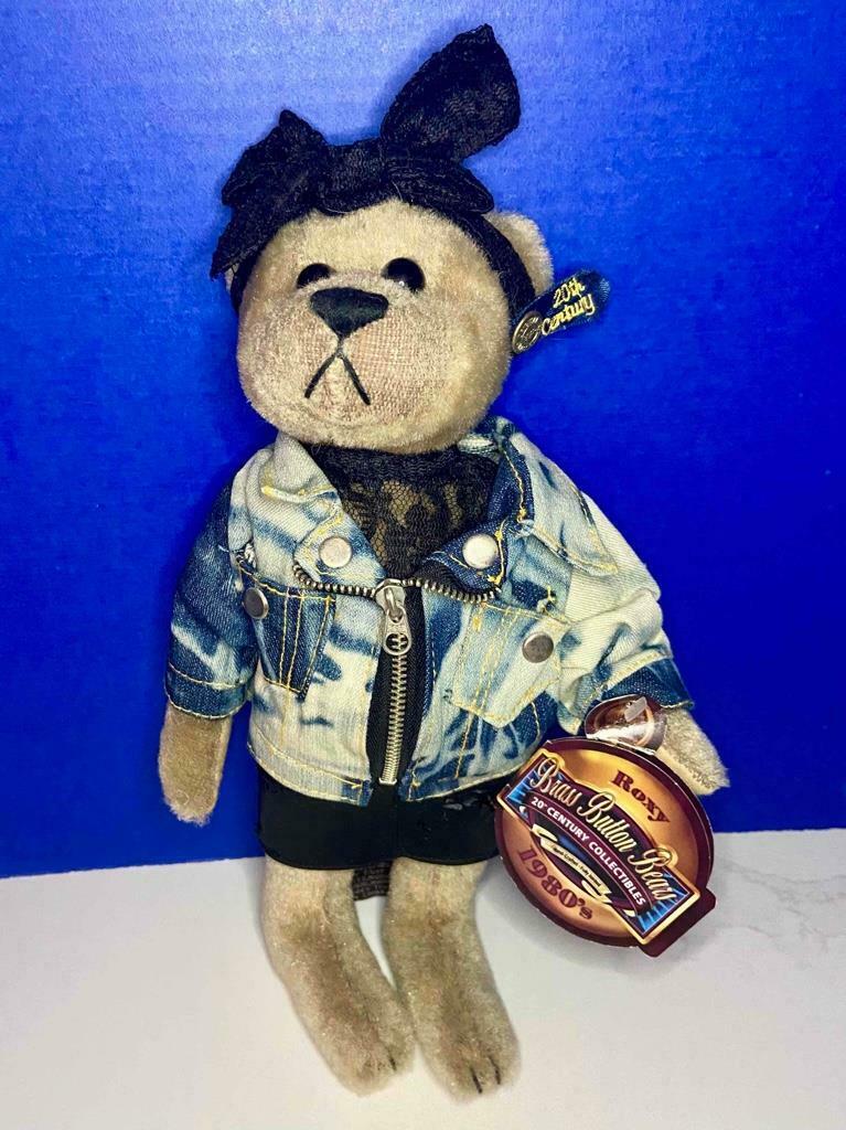 Brass Button Bears 12" Roxy 20th Century Collection 1980s Bear, A/o, Ex W/tag