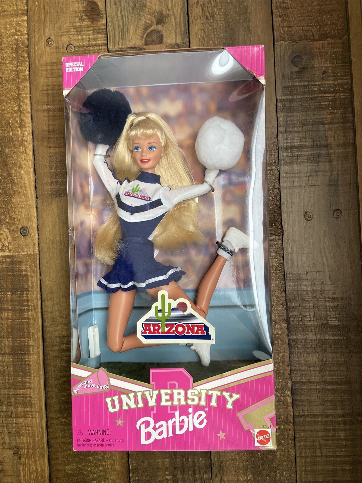 University Of Arizona Cheerleader Barbie Doll With Cheerleaders Autographs