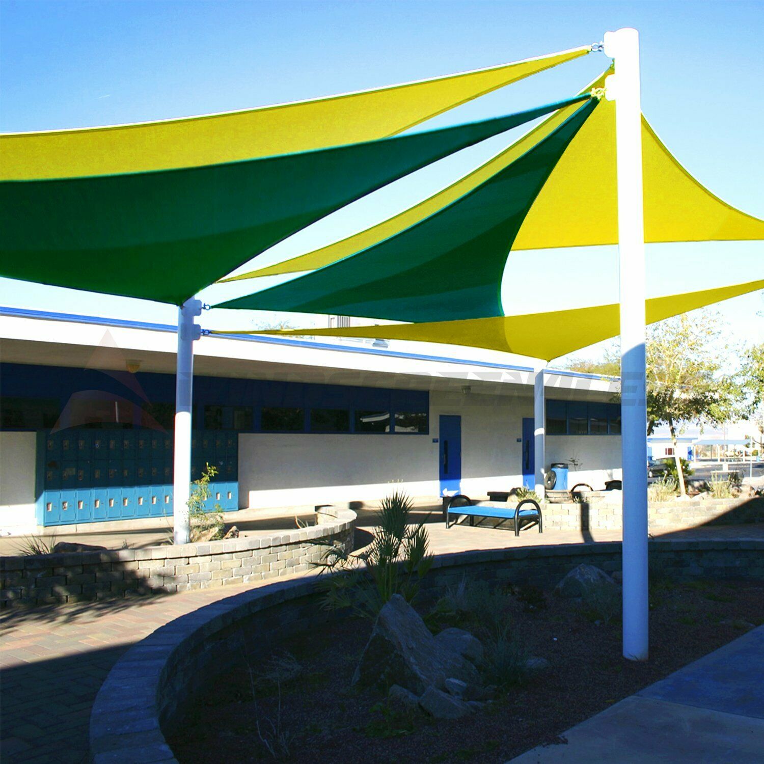 16'x16'x16' Triangle Sun Shade Sail Fabric Garden Outdoor Canopy Patio Pool Top