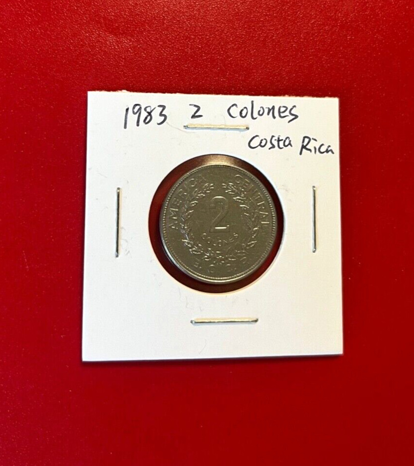 1983 2 Colones Costa Rica Coin - Nice World Coin !!!