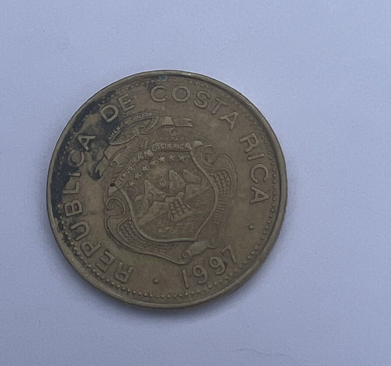 Costa Rica Km231 1997 Vf-very Fine-nice Large Circulated Old 50 Colones Coin