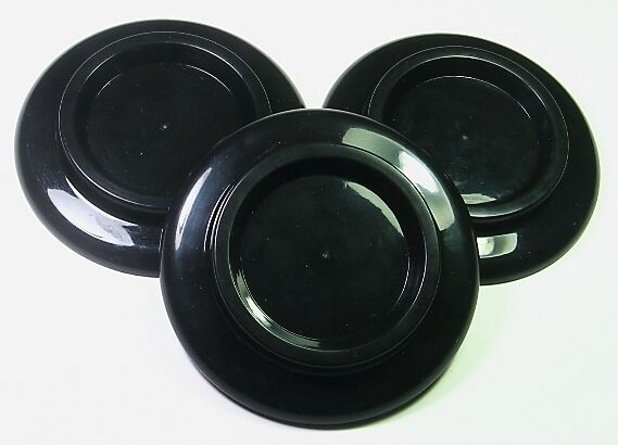New Set Of 3 High Quality Heavy Duty Ebony Black Piano Furniture Caster Cup Cups