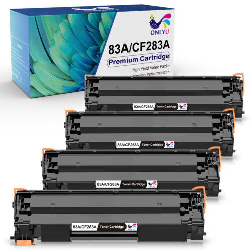 4 Black 83a Cf283a Toner Cartridges For Hp Laserjet Pro M127fn M127fw M125nw Mfp