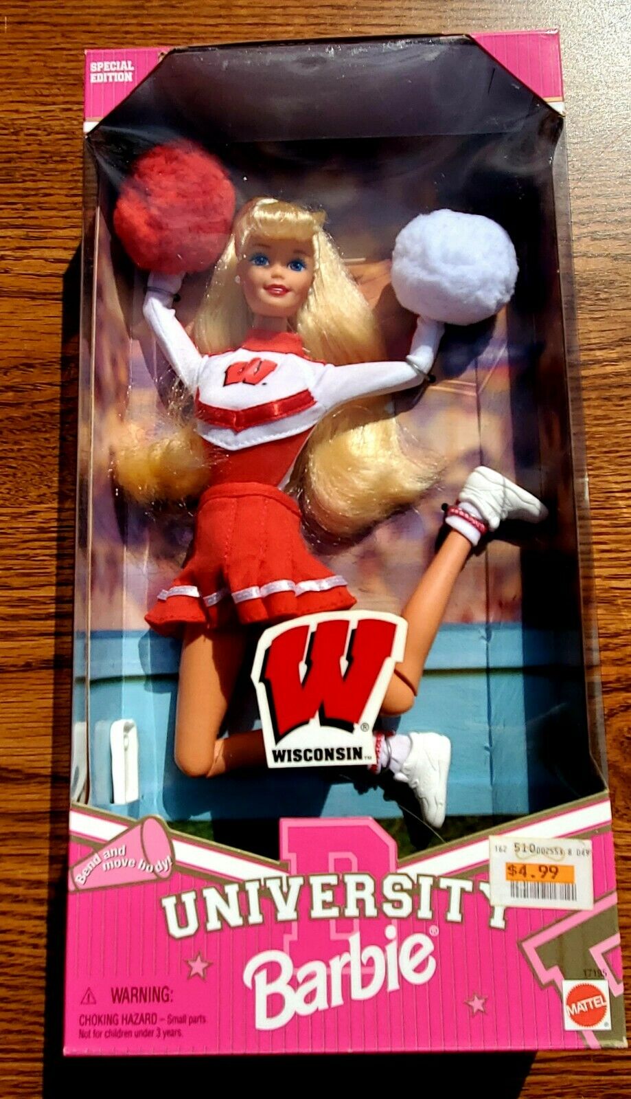 University Barbie Wisconsin Cheerleader Barbie