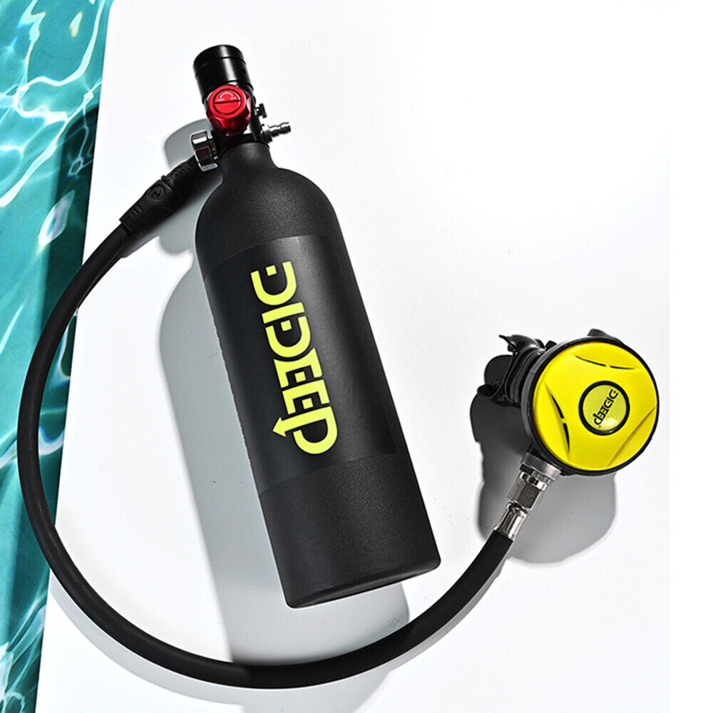 Mini Scuba Diving Case Kit 1.0l Oxygen Tank Pump Equipment Underwater Breath