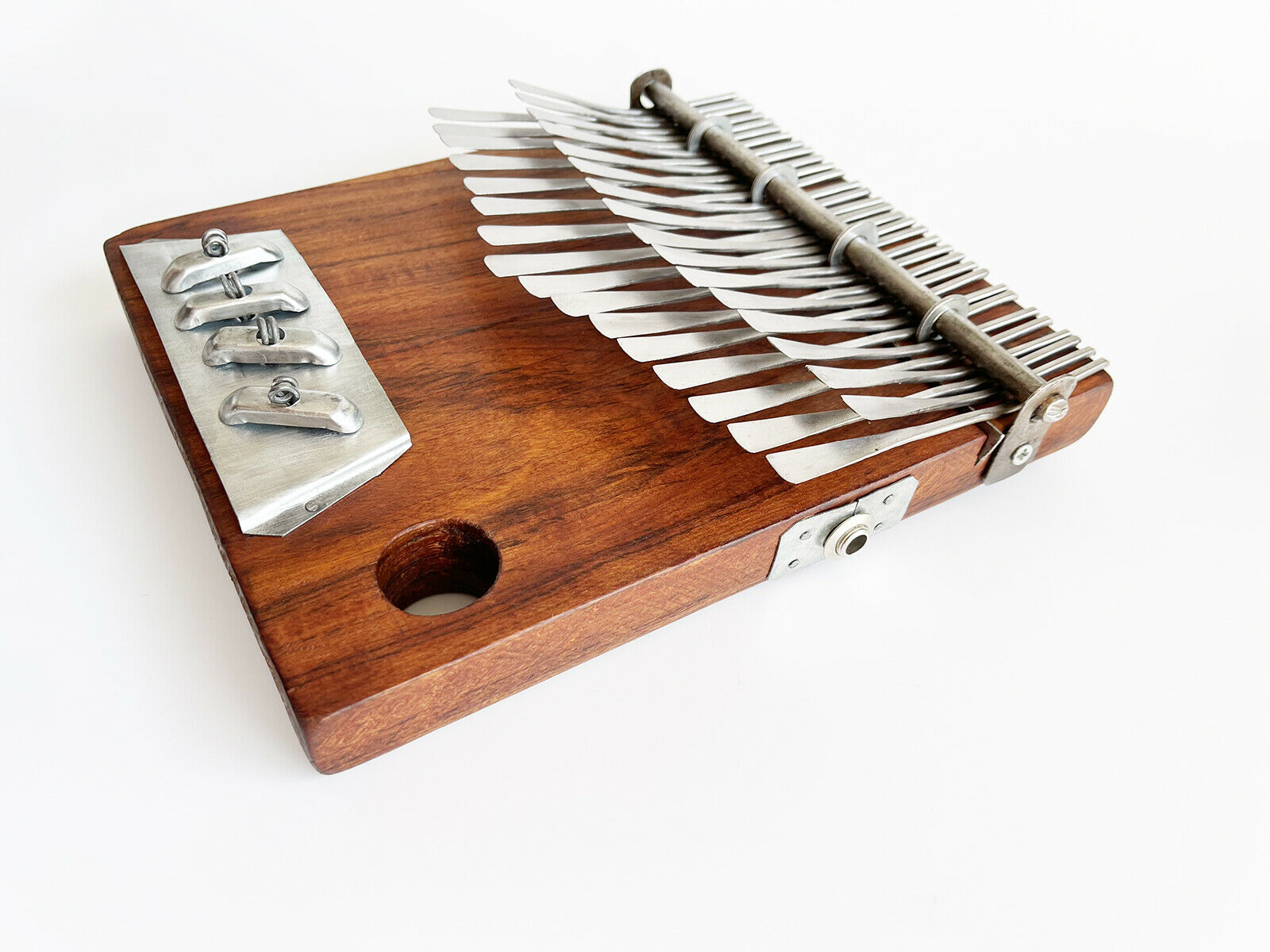 32 Key Electric Njari Triple Senor Mbira Thumb Piano Kalimba Handmade ~zim