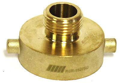Nni Fire Hydrant Brass Adapter 1-1/2" Female Nst Nh X 3/4" Ght Male Hsr-15075g
