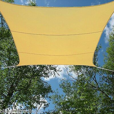 Sand Beige Waterproof Sun Shade Sail Uv Blocking Canopy Cover 13x13 Ft Square