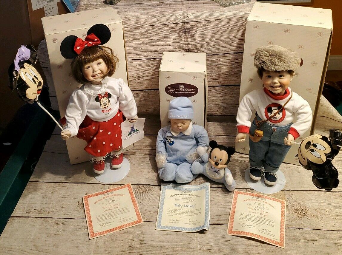 Ashton Drake Walt Disney World Babies Dreamland Baby Mickey Mouse Minnie 76031,